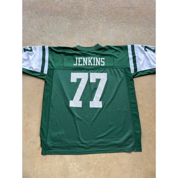 Reebok NFL New York Jets #77 Jenkins Green/White Onfield Jersey 2XL Y3 - Picture 1 of 5